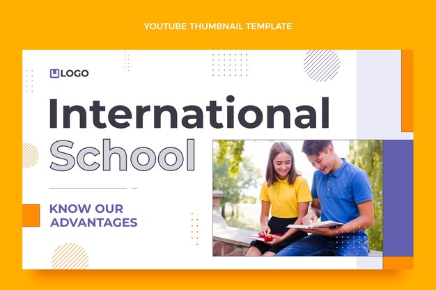 Platte minimale internationale school youtube-thumbnail