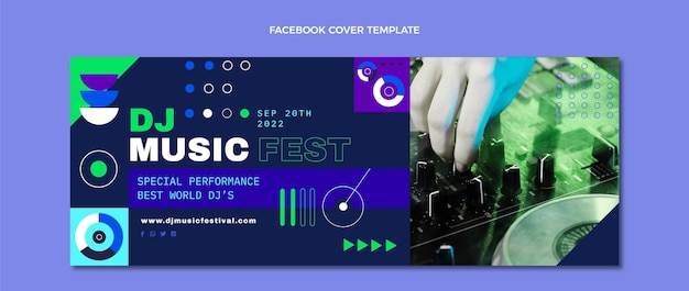 Platte mozaïek muziekfestival facebook cover