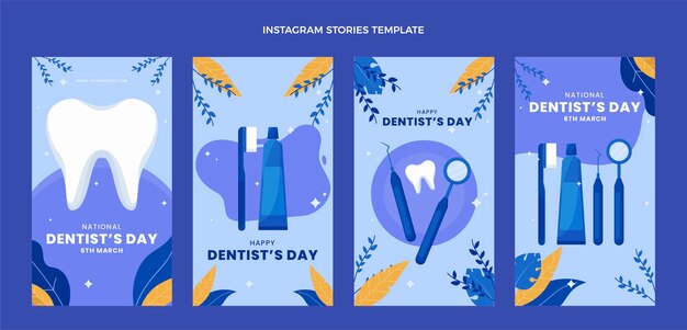 Platte nationale tandartsendag instagram verhalencollectie