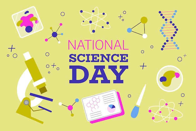 Platte nationale wetenschapsdag achtergrond