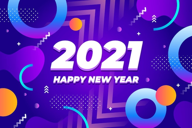 Platte nieuwe jaar 2021 achtergrond