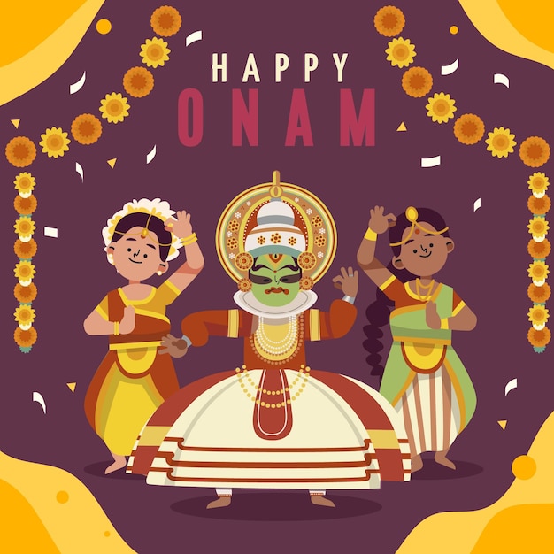 Platte onam illustratie