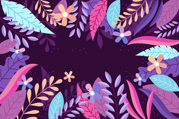 Platte ontwerp abstract floral achtergrond