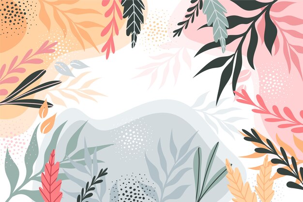 Platte ontwerp abstract floral achtergrond