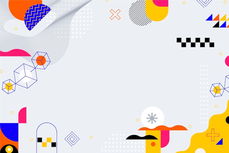Gratis Vector platte ontwerp abstracte achtergrond met kleurrijke vormen