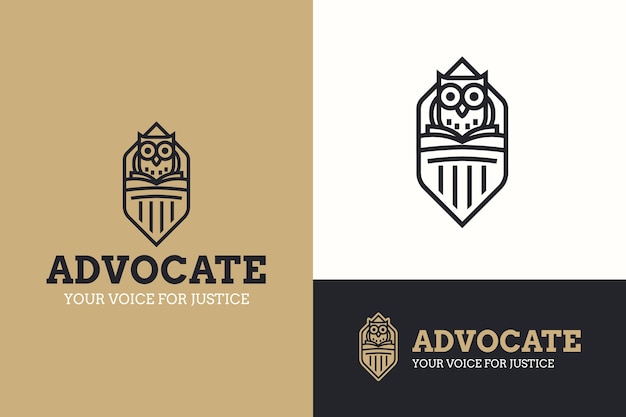 Gratis vector platte ontwerp advocaat logo sjabloon