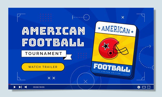 Platte ontwerp Amerikaans voetbal youtube thumbnail