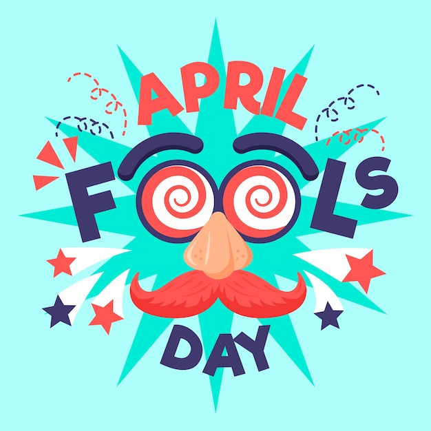 Gratis vector platte ontwerp april dwazen dag