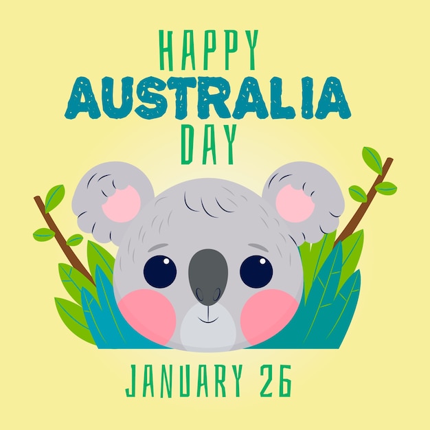 Gratis vector platte ontwerp australië dag concept