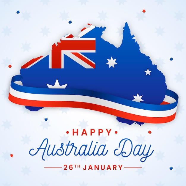 Gratis vector platte ontwerp australië dag