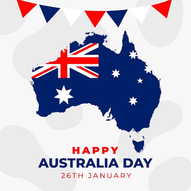 Platte ontwerp australië dag