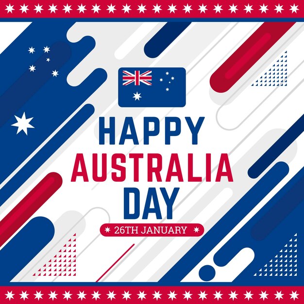 Platte ontwerp australië dag