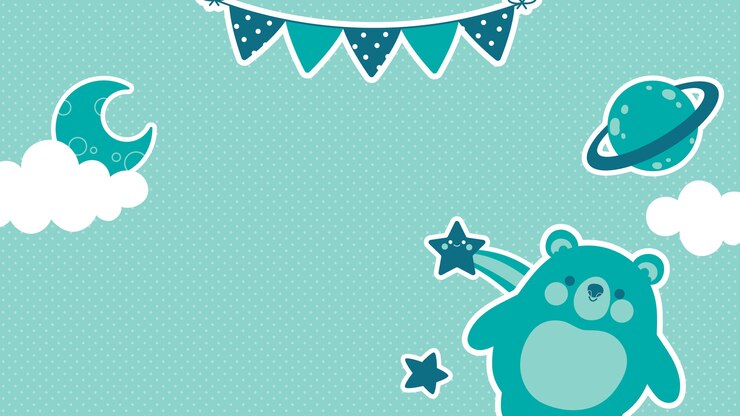 Gratis Vector platte ontwerp baby shower zoom achtergrond