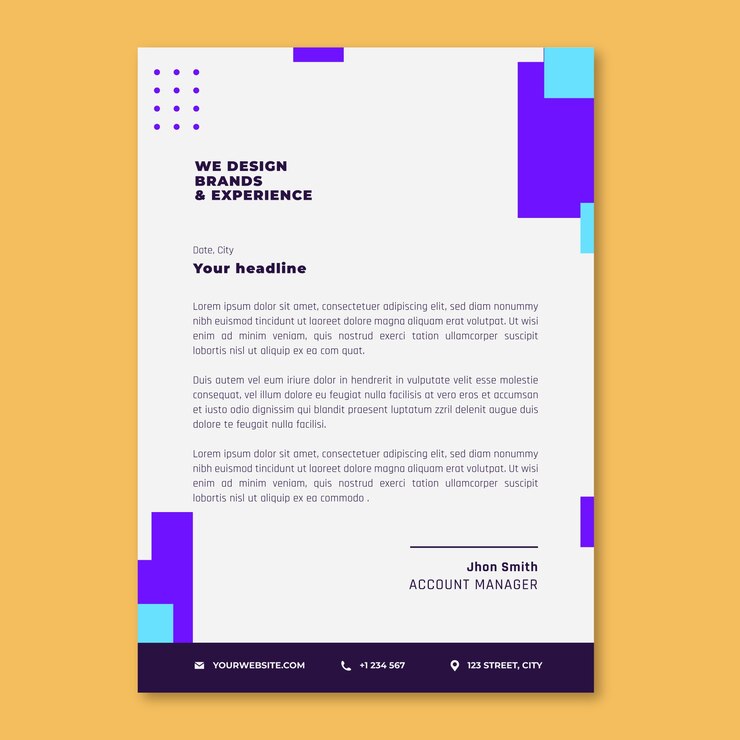 Gratis Vector platte ontwerp bancaire zakelijke briefhoofd
