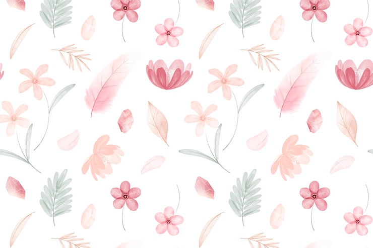 Gratis Vector platte ontwerp bloemen achtergrond