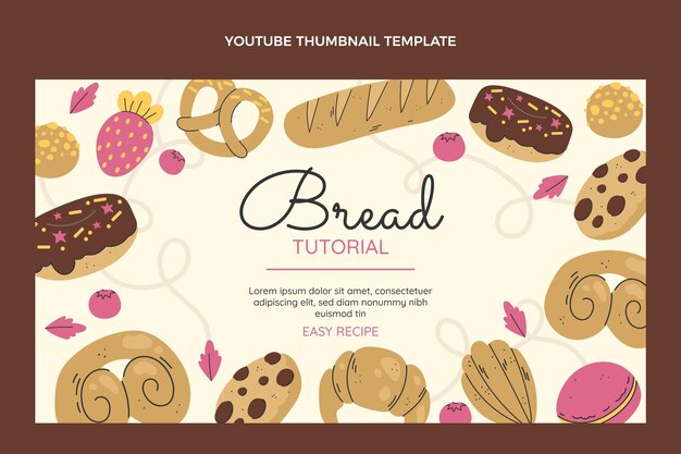 Platte ontwerp brood tutorial youtube thumbnail