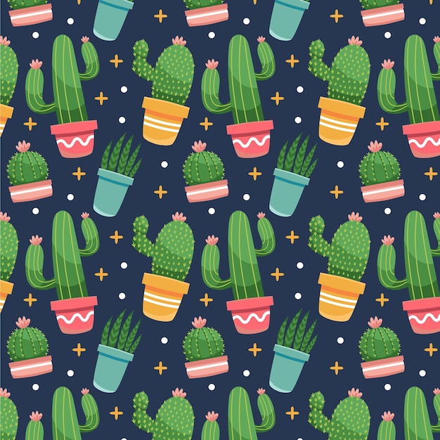 Platte ontwerp cactus patroon