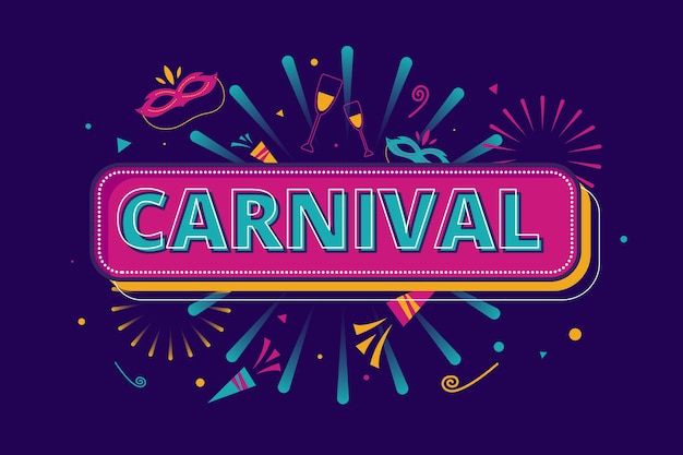 Platte ontwerp carnaval concept