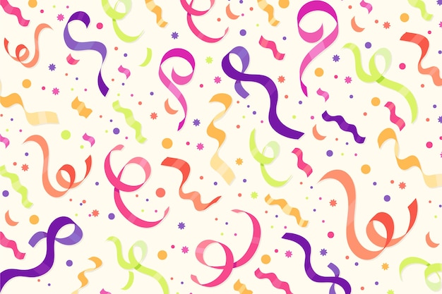 Gratis vector platte ontwerp confetti achtergrond