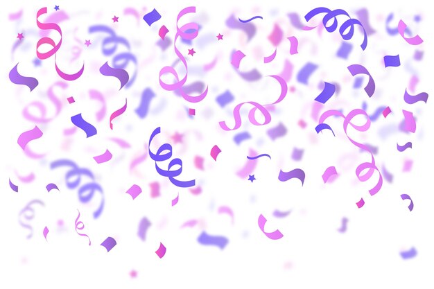 Platte ontwerp confetti achtergrond