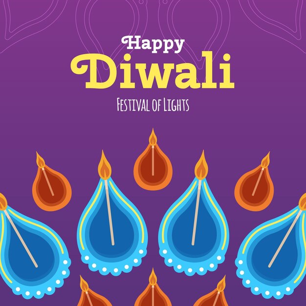 Platte ontwerp diwali concept