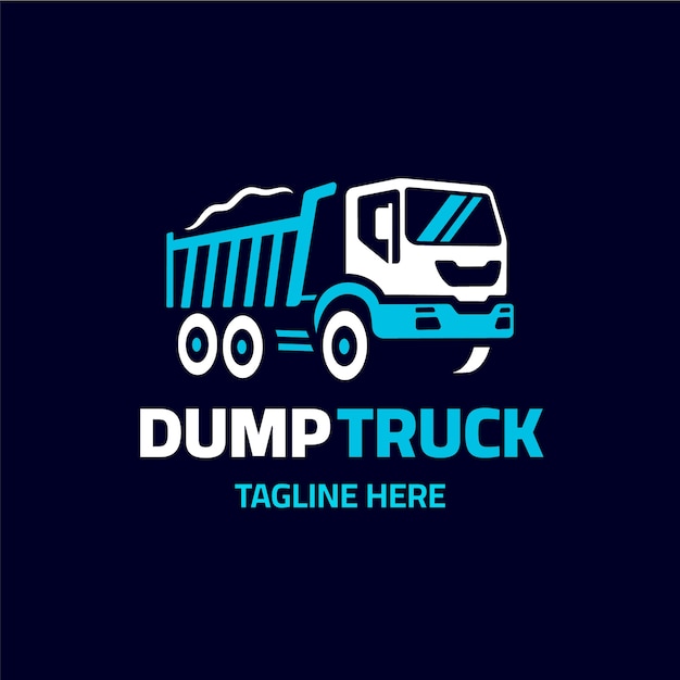 Gratis vector platte ontwerp dumper logo