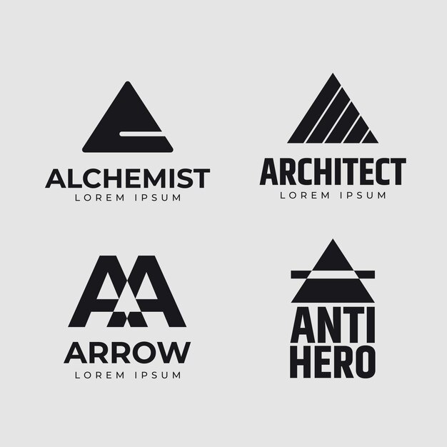 Platte ontwerp een logo-set