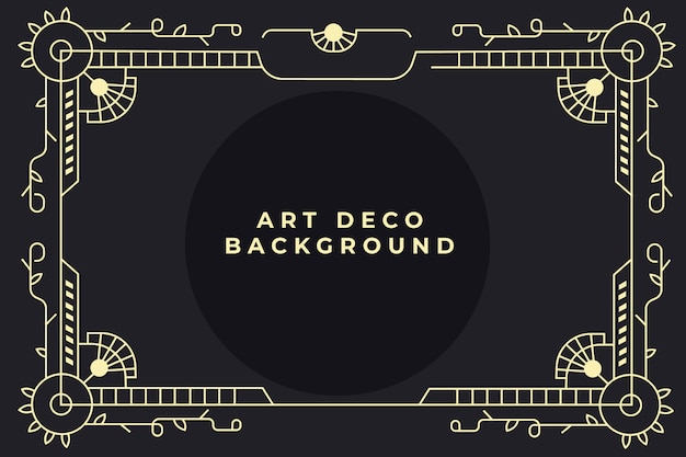 Platte ontwerp elegante art deco achtergrond