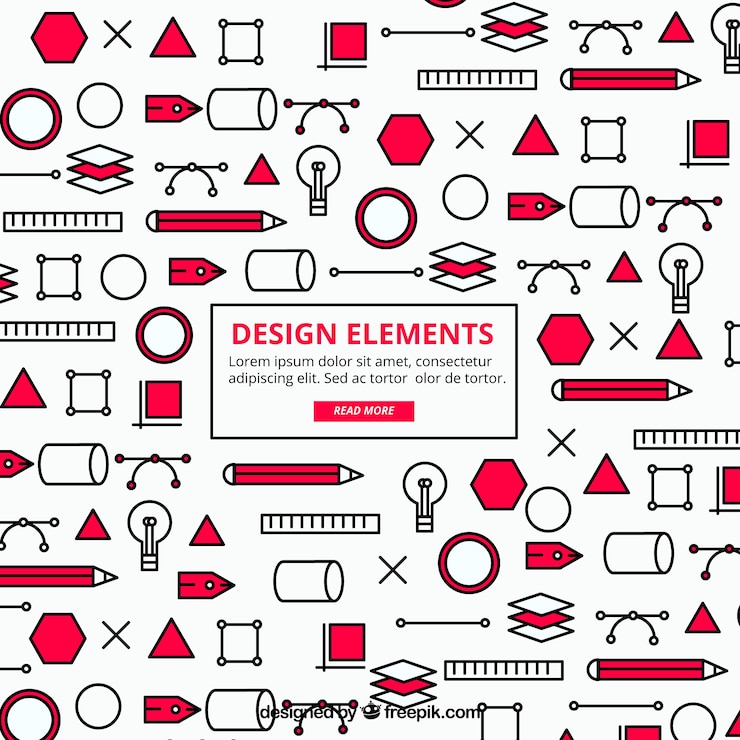 Gratis Vector platte ontwerp elementen achtergrond