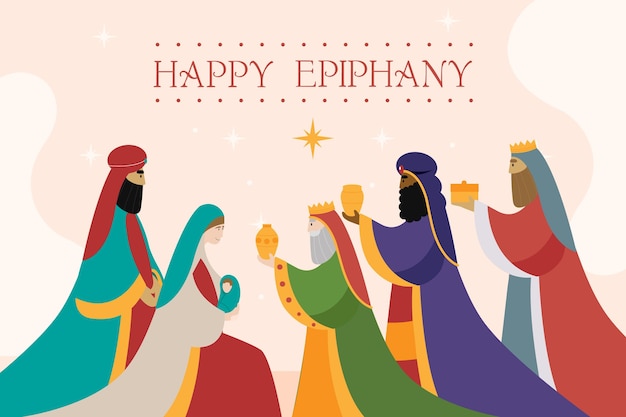 Platte ontwerp epiphany dag