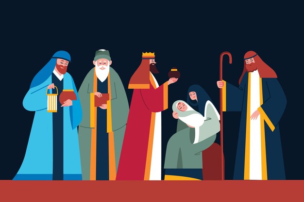 Platte ontwerp epiphany illustratie