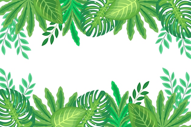 Platte ontwerp exotische groene bladeren achtergrond