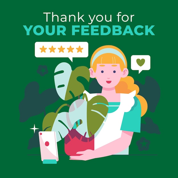 Gratis vector platte ontwerp feedback concept