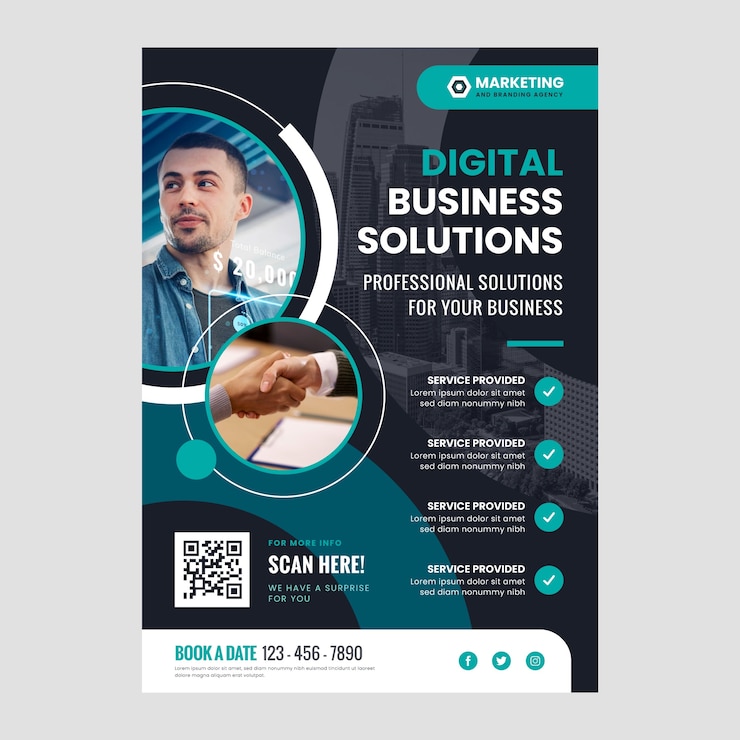 Gratis Vector platte ontwerp fotografie poster sjabloon