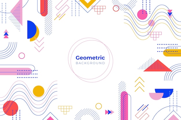 Platte ontwerp geometrische achtergrond