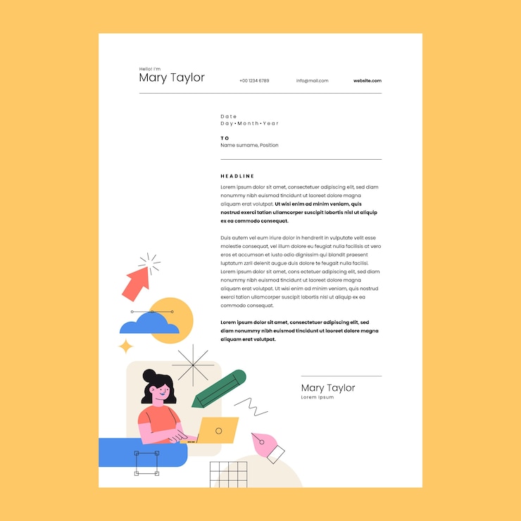 Gratis Vector platte ontwerp grafisch ontwerper brief