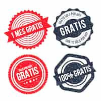 Gratis vector platte ontwerp gratis labelcollectie