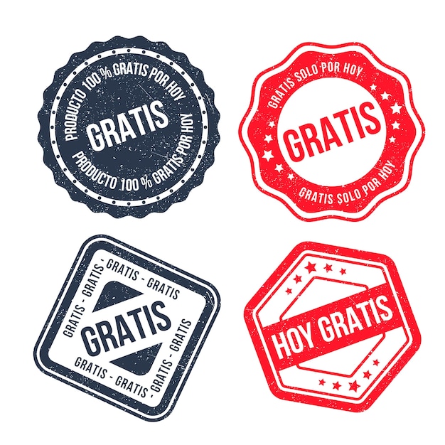 Platte ontwerp gratis labelcollectie