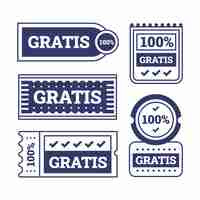 Gratis vector platte ontwerp gratis labelcollectie