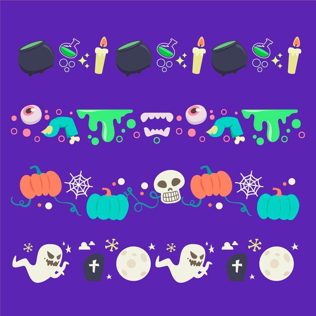 Platte ontwerp halloween grens collectie