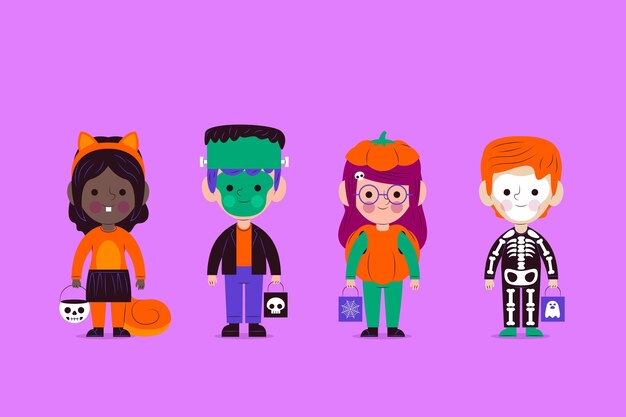 Platte ontwerp halloween kid collectie