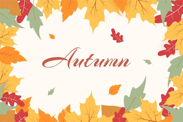 Platte ontwerp herfst achtergrond