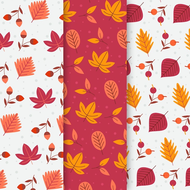 Platte ontwerp herfst patroon collectie