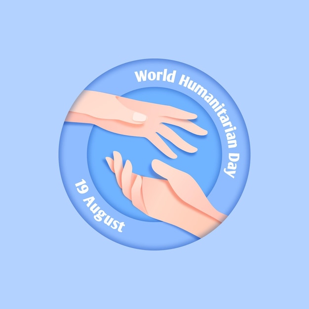 Gratis vector platte ontwerp humanitaire werelddag