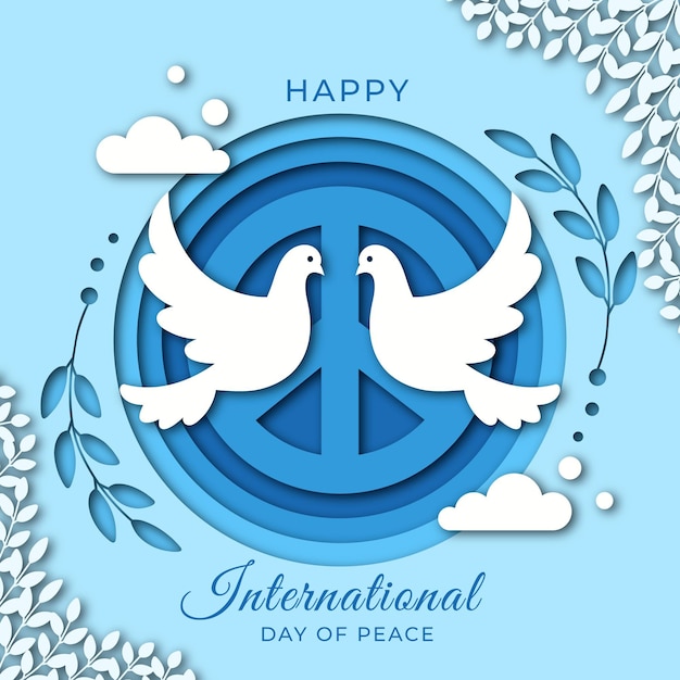 Platte ontwerp internationale dag van de vrede achtergrond