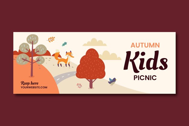 Gratis vector platte ontwerp kinderspeelgoed facebook cover