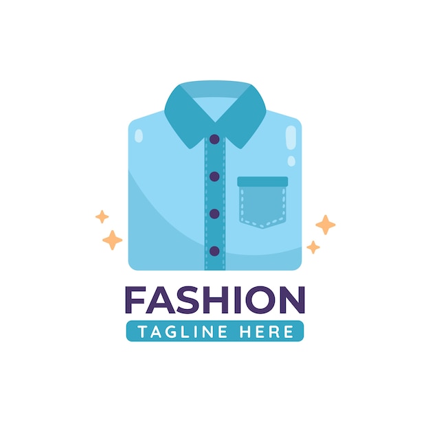 Gratis vector platte ontwerp kleding logo sjabloon