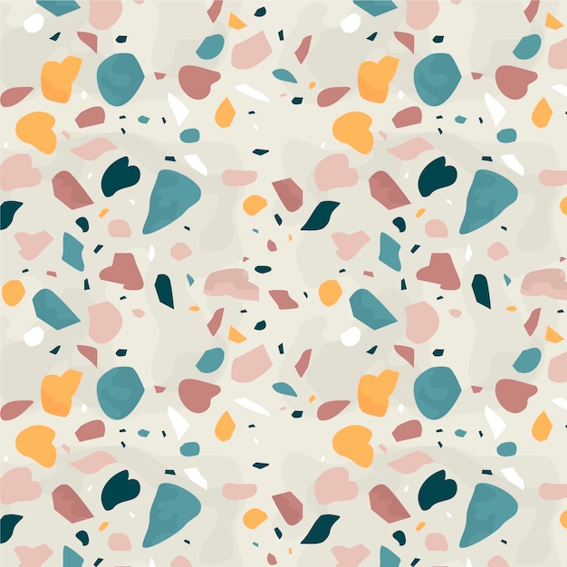 Platte ontwerp kleurrijke terrazzo patroon