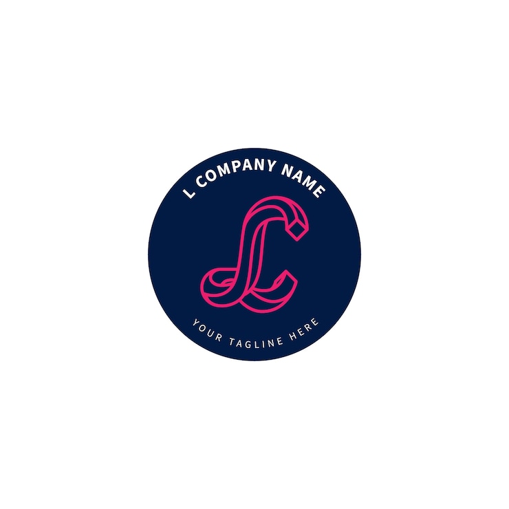 Gratis Vector platte ontwerp letter l logo sjabloon