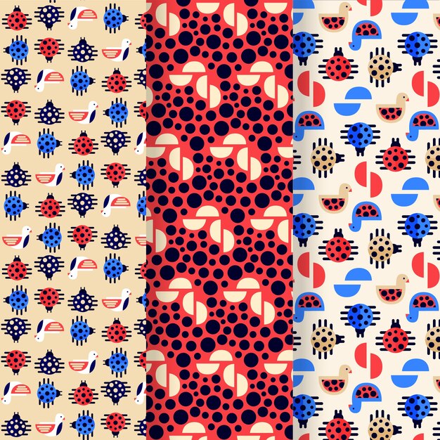 Platte ontwerp lieveheersbeestje patroon collectie